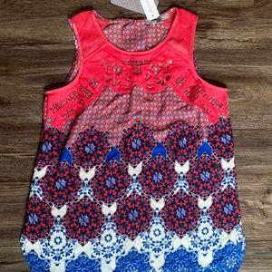 New Daniel Rainn  Angelyne Back Button Top Size Small